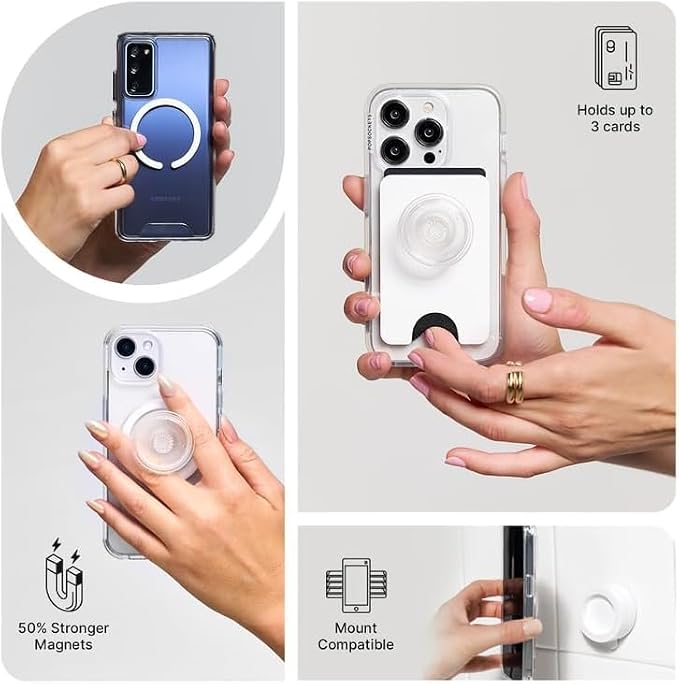 PopSockets iPhone 17 Pro Phone Case with MagSafe- to-Go Wrap | Magnetic, Wireless Charging, Camera & Drop Protection, Checkered, Red, Textured