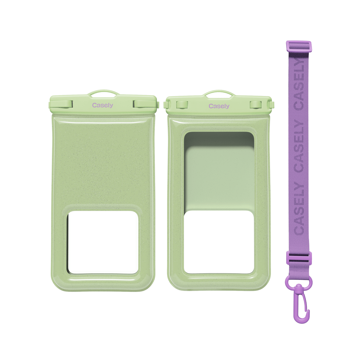 AquaBuddy | Kiwi Kiss Matcha Green Shimmer Waterproof Phone Pouch