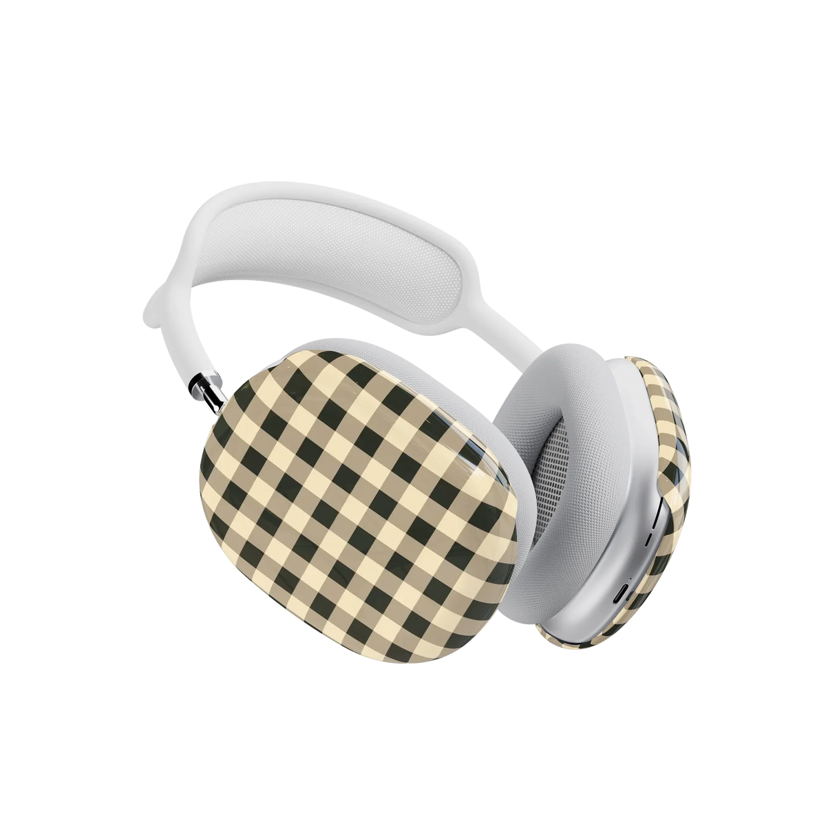 Cedar Lane | Black & Cream Gingham AirPods Max Case