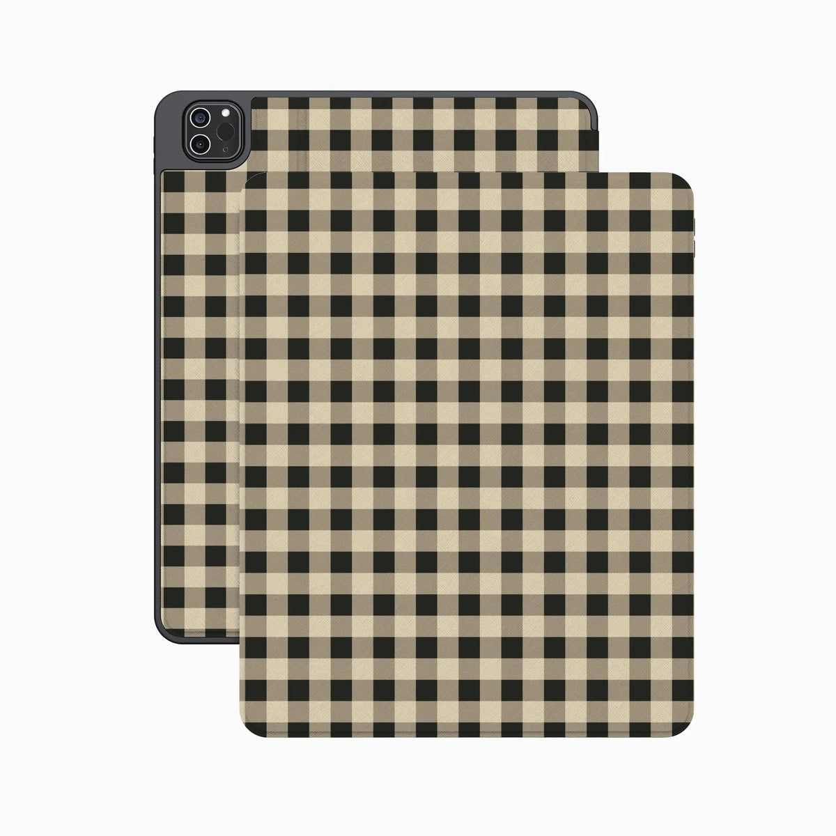 Cedar Lane | Black & Cream Gingham iPad Case