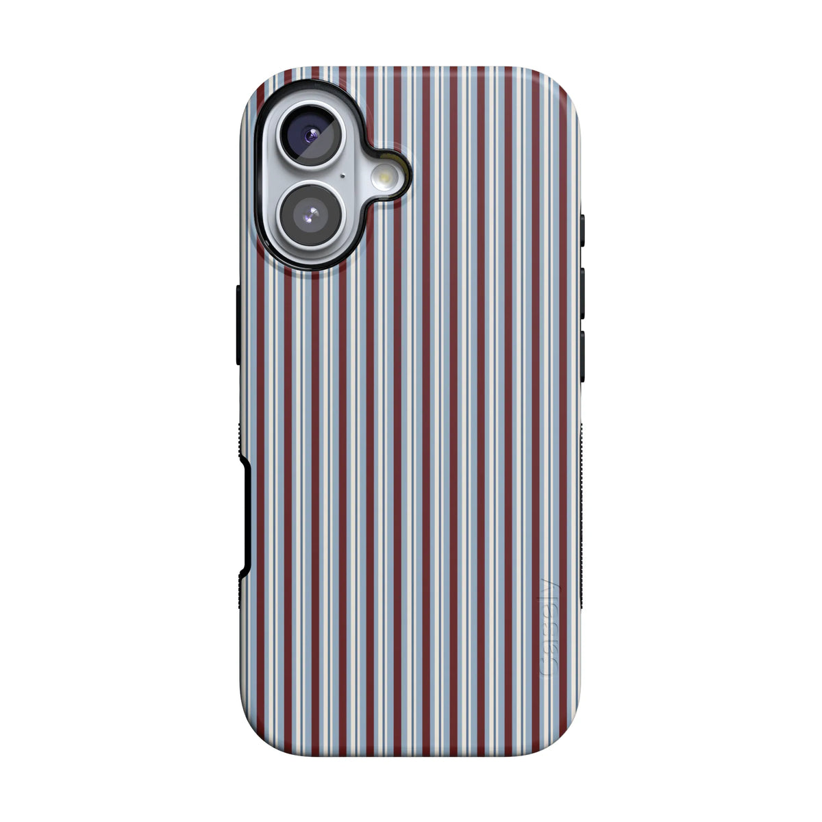 Bistro Stripes | Blue & Maroon Case