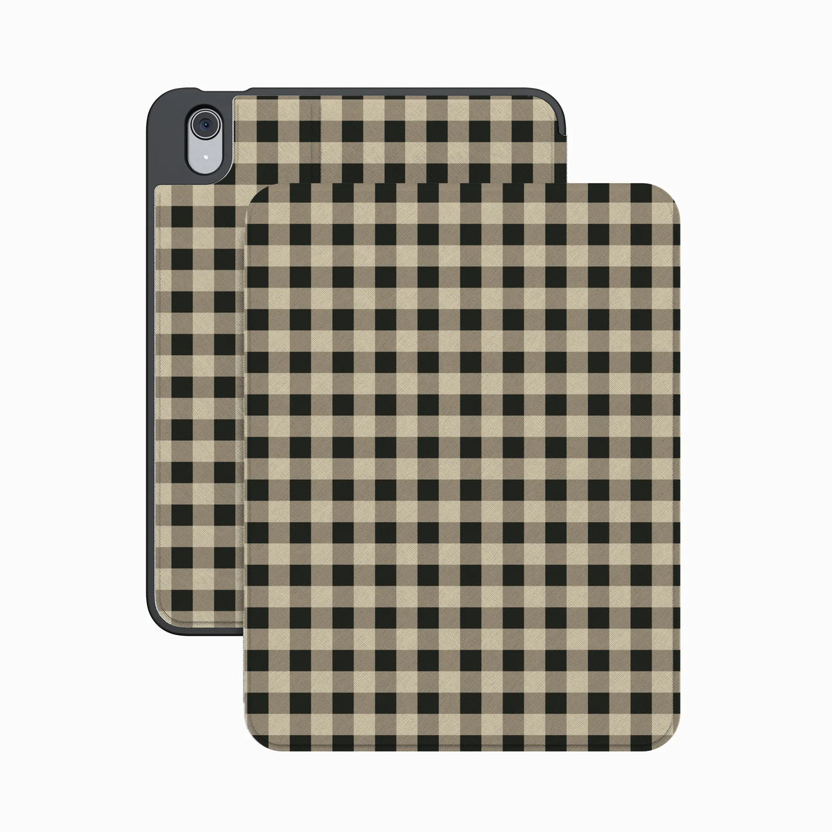 Cedar Lane | Black & Cream Gingham iPad Case