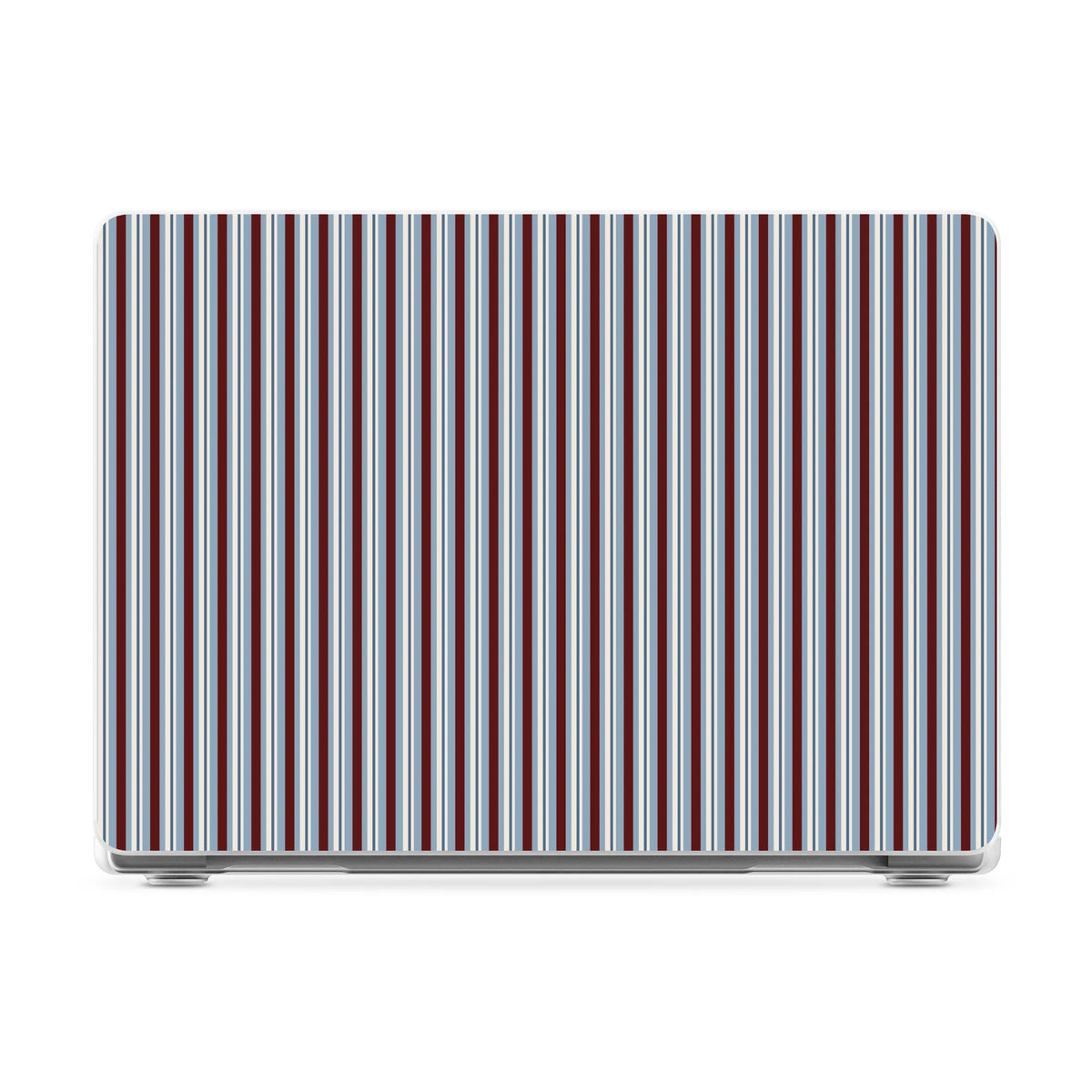 Bistro Stripes | Blue & Maroon Laptop Shell