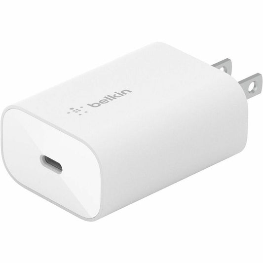 Belkin 25W Portable USB-C Wall Charger - 1xUSB-C - Fast Charging - Power Adapter - White - WCA004DQWH