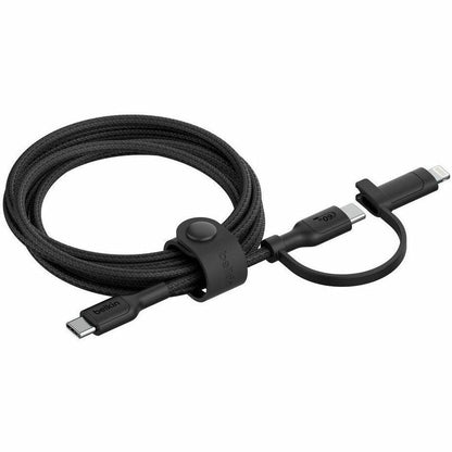Belkin BoostCharge Pro 2-in-1 Cable with USB-C and Lightning Connector - CAC003fq1.5MBK