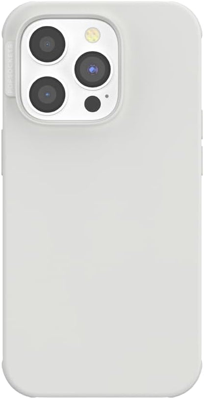 PopSockets iPhone 16 Pro Max Phone Case w/MagSafe Grip- Horchata | Magnetic, Wireless Charging, Camera & Drop Protection, White, Electronic Accessories, For iPad/Kindle/iPhone/Android