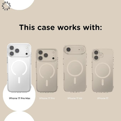 PopSockets iPhone 17 Pro Max Phone Case with MagSafe- Starstruck | Magnetic, Wireless Charging, Camera & Drop Protection, Electronic Accessories, For iPad/Kindle/iPhone/Android