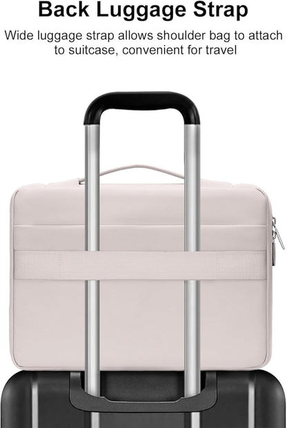 MOSISO 360 Protective Laptop Case 13.3 inch, 13-13.3 inch Laptop Sleeve Compatible with MacBook Air/Pro 13 / Pro 14, HP Dell ASUS Lenovo, Side Open Bag with 2 Raised&1 Flapover Pockets, Stone Gray