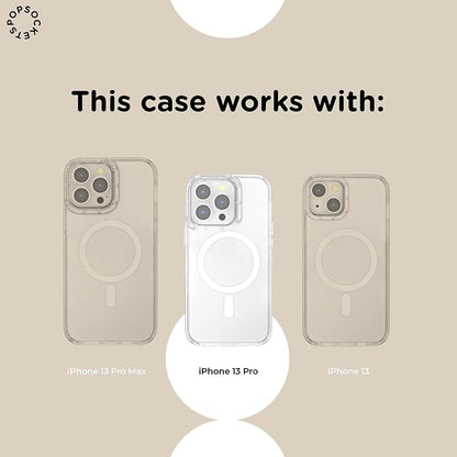 PopSockets iPhone 13 Pro Phone Case with MagSafe- Cherry Pop | Magnetic, Wireless Charging, Camera & Drop Protection, Cherry, Fruit, Electronic Accessories, For iPad/Kindle/iPhone/Android