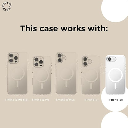 PopSockets iPhone 16/17E Phone Case with MagSafe- to-Go Wrap | Magnetic, Wireless Charging, Camera & Drop Protection, Checkered, Red, Textured