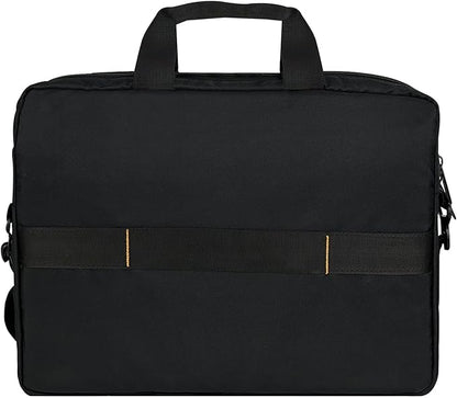 Amazon Basics Laptop Carrying Case with Shoulder Strap and Handle, Large Capacity, 15.6 in, Black