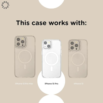 PopSockets iPhone 13 Pro Phone Case with MagSafe, Wireless Charging Compatible, Bookish - Mirror Starfall