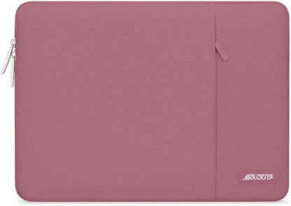 MOSISO Laptop Case 13 inch, 13 inch Laptop Sleeve Compatible with MacBook Air M4 M3 M2 M1 2025-2018 / Pro M2 M1 2025-2016, Polyester Vertical Computer Sleeve Bag with Pocket, Dusty Rose