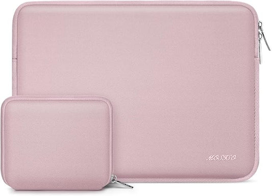 MOSISO Laptop Case 18.5 inch, 18-18.5 inch Laptop Sleeve Bag Compatible with ASUS Gaming Monitor HP Dell Lenovo Notebook, Neoprene Computer Sleeve Bag with Small Case, Baby Pink