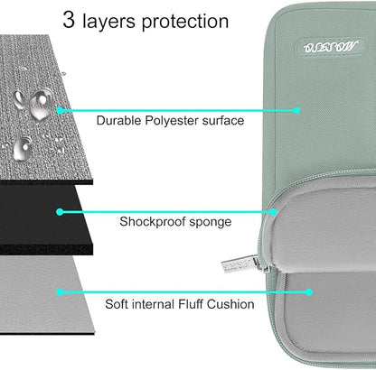 MOSISO Laptop Case 13 inch, 13 inch Laptop Sleeve Compatible with MacBook Air M4 M3 M2 M1 2025-2018 / Pro M2 M1 2025-2016, Polyester Vertical Computer Sleeve Bag with Pocket, Antique Green