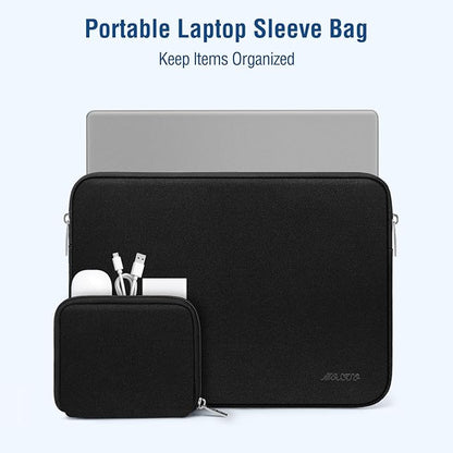 MOSISO Laptop Case 15 inch, 15 inch Laptop Sleeve Bag Compatible with MacBook Air 15 M4 A3241 M3 A3114 M2 A2941 2025 2024 2023, Dell XPS 15, Neoprene Computer Sleeve Bag with Small Case, Black