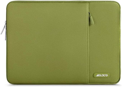 MOSISO Laptop Case 15 inch, 15 inch Laptop Sleeve Compatible with MacBook Air 15 M4 A3241 M3 A3114 M2 A2941 2025 2024 2023,Dell XPS 15,Polyester Vertical Computer Sleeve Bag with Pocket, Chartreuse
