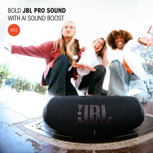 JBL Charge 6 - Portable Waterproof & Drop-Proof Bluetooth Speaker (White)