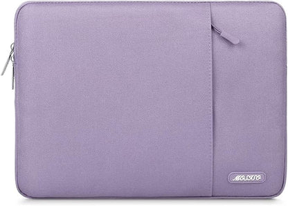 MOSISO Laptop Case 13.3 inch, 13-13.3 inch Laptop Sleeve Compatible with MacBook Air/Pro 13 / Pro 14, HP Dell ASUS Lenovo Notebook, Polyester Vertical Computer Sleeve Bag with Pocket, Purple