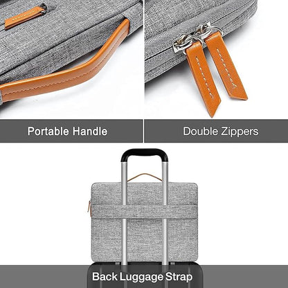MOSISO 360 Protective Laptop Case 17.3 inch, 17-17.3 inch Laptop Sleeve Compatible with Dell, HP, Lenovo, Asus, Acer, Alienware, Side Open Carrying Case with 4 Zipper Pockets&Handle, Gray