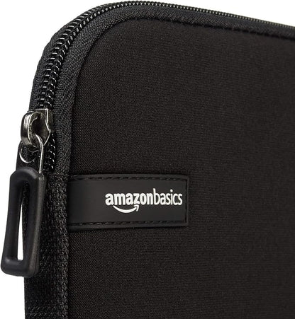 Amazon Basics 14 inch Laptop Sleeve, Compatible Protective Case with Zipper for MacBook Pro, MacBook Air - Black