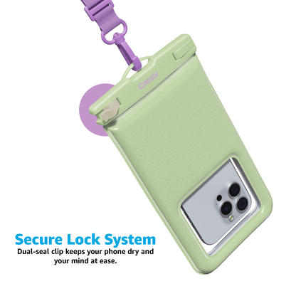 AquaBuddy | Kiwi Kiss Matcha Green Shimmer Waterproof Phone Pouch