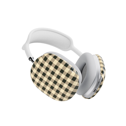Cedar Lane | Black & Cream Gingham AirPods Max Case