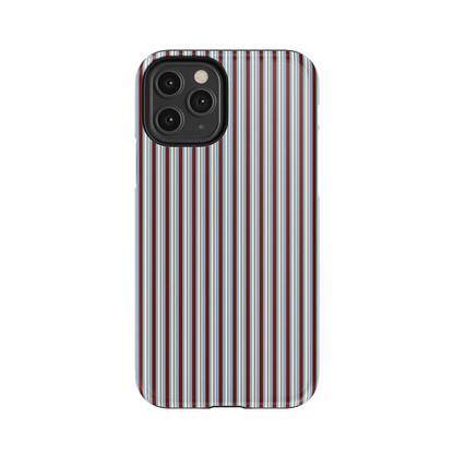 Bistro Stripes | Blue & Maroon Case