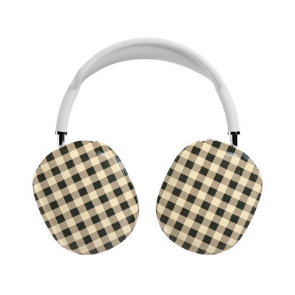 Cedar Lane | Black & Cream Gingham AirPods Max Case
