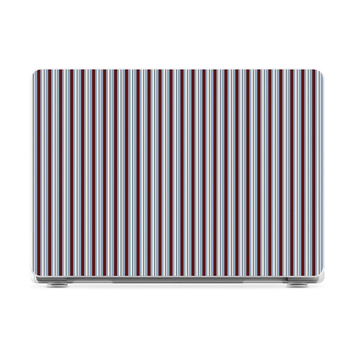Bistro Stripes | Blue & Maroon Laptop Shell
